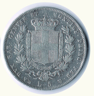 reverse: VITTORIO EMANUELE II (1849-1860) - 5 Lire 1853 Ge.