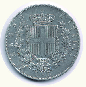 reverse: VITTORIO EMANUELE II - 5 Lire 1878
