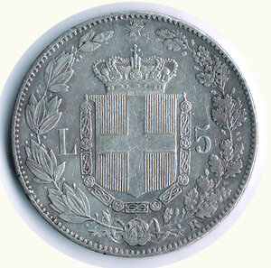 reverse: UMBERTO I - 5 Lire 1879