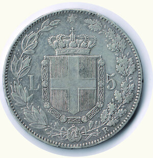 reverse: UMBERTO I (1878-1900) - 5 Lire 1879.