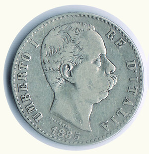 obverse: REGNO D’ITALIA - 2 lire 1885 - Moneta rara.