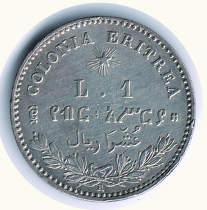 reverse: UMBERTO I - Colonia Eritrea - Lira 1890 - Tiratura 598.702 - Pagani 634.