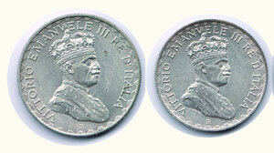 obverse: VITTORIO EMANUELE III - Somalia italiana - 5 e 10 Lire 1925