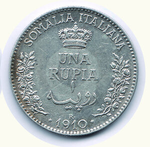 reverse: VITTORIO EMANUELE III - Somalia italiana - Rupia 1910