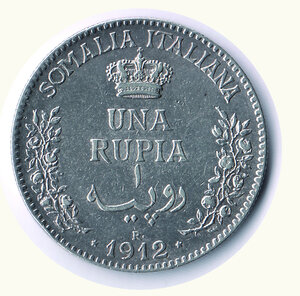 reverse: VITTORIO EMANUELE III - Somalia italiana - Rupia 1912