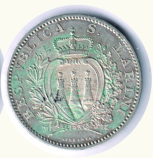 reverse: SAN MARINO -  Antica monetazione - 2 Lire 1906.