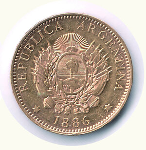 reverse: ARGENTINA - Repubblica - Pesos 1886 ‘Argentino’.