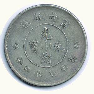 reverse: CINA - Yunnan - Dollar (1908)