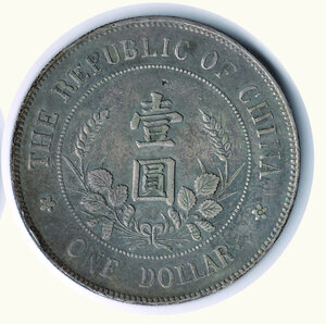 reverse: CINA - Repubblica - Li Yuan Hung - Dollar (1912)
