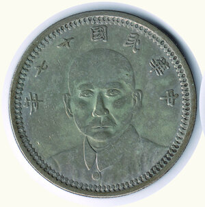 obverse: CINA - Repubblica - Kansu - Sun Yat - Sen - Dollar 1928