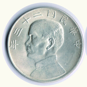 obverse: CINA - Repubblica cinese - Dollaro 1933 - K.M. 345.