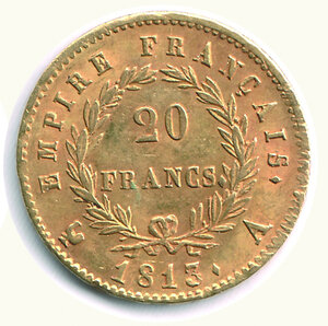 reverse: FRANCIA Napoleone I imperatore 20 Francs 1813