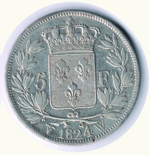 reverse: FRANCIA - Luigi XVIII - Scudo 1824 - Zecca di Lille.