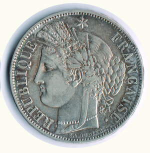 reverse: FRANCIA - 5 Franchi 1849  Cerere .