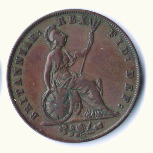 reverse: INGHILTERRA - Giorgio IV - Penny 1827.