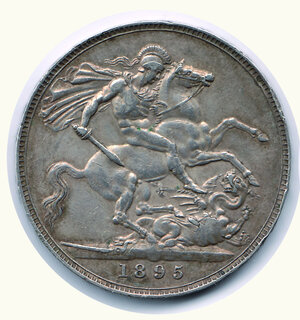 obverse: GRAN BRETAGNA - Corona 1895 LIX - Colpo sul contorno, altrimenti SPL - Spink 3937.