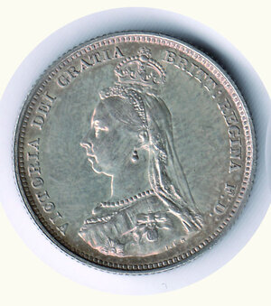 obverse: INGHILTERRA - Vittoria - Scellino 1887.