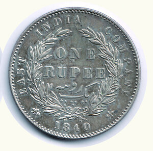 reverse: INDIA BRITANNICA - Vittoria (1837-1901) - Rupia 1840