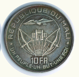 reverse: MALI - 10 Fr 1960  Indipendenza .