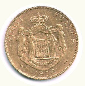 reverse: MONACO - Charles III - 20 Francs 1878