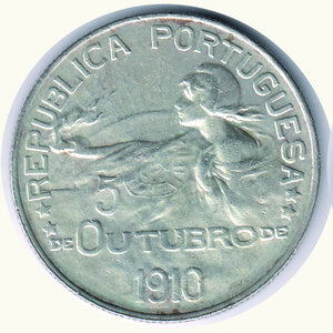 obverse: PORTOGALLO - 1 Escudo 1910 - K.M. 560.