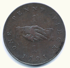 reverse: SIERRA LEONE COMPANY - 1 Penny 1791 - K.M. 2.1.