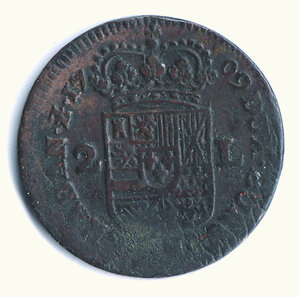 reverse: SPAGNA (NAMUR) - Occupazione spagnola del Belgio sotto Filippo V - 2 Liards 1709 - K.M. 6.