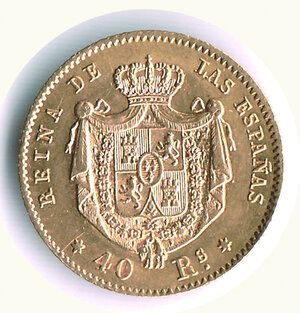 reverse: SPAGNA - Isabella II - 40 Reales 1864.