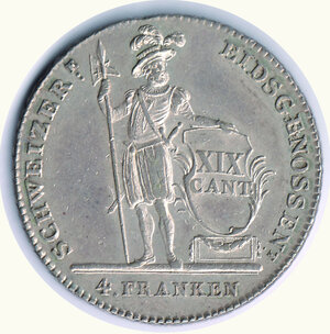 obverse: SVIZZERA - Lucerna - 4 Fr. 1814 - Dav. 364.