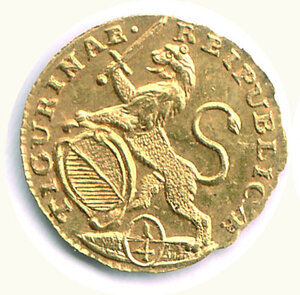 obverse: SVIZZERA - Zurigo - ¼ di Ducato 1753.