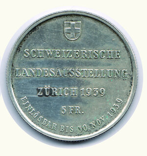 reverse: SVIZZERA -  Esposizione Zurigo 1939 - Retro in FS -  Alfa cat 372 Var.