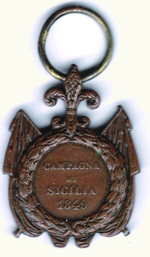 reverse: NAPOLI Ferdinando II - Campagna di Sicilia 1849