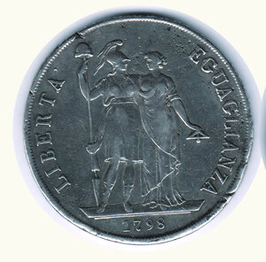 obverse: GENOVA - Repubblica ligure - 8 Lire 1798 - A. I.