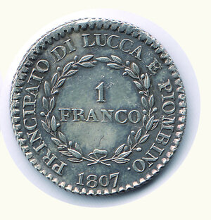 reverse: LUCCA e PIOMBINO - Felice ed Elisa - 1 Fr. 1807