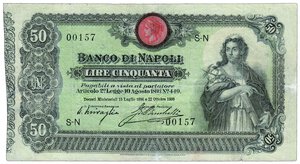 obverse: BANCO DI NAPOLI - 50 Lire - Industria