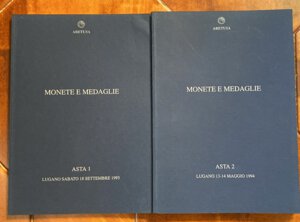 obverse: ARETUSA - lotto di 2 cataloghi d asta nr. 1 e 2. Lugano, 1993 / 1994. Ottimo stato