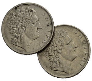 obverse: ALBANIA. Lotto 2 monete da 1 Lek 1930 V e 1927 R. BB