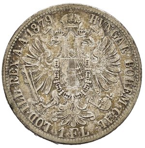 reverse: AUSTRIA. Francesco Giuseppe I. 1 Florin 1879. Ag. qBB