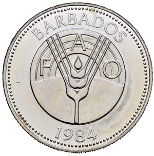 obverse: BARBADOS. 50 Dollars 1984 FAO. Ag (27,70 g). Proof