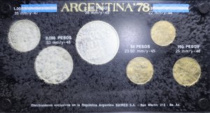 obverse: ARGENTINA SERIE 1978 MONDIALI CALCIO CON AG. IN CONFEZIONE FDC