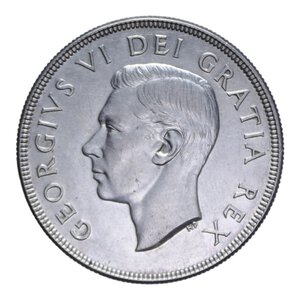 obverse: CANADA GIORGIO VI (1936-1952) 1 DOLLARO 1949 AG. 23,41 GR. BB-SPL