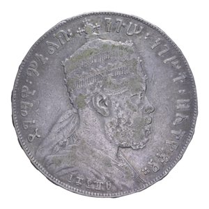 obverse: ETIOPIA MENELIK II (1889-1913) BIRR AG. 27,76 GR. BB