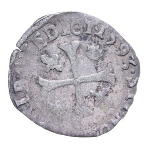 reverse: FRANCIA ENRICO IV (1589-1610) DOUZEIN 1593 AG. 2,27 GR. BB+