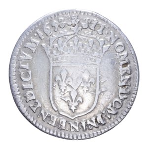 reverse: FRANCIA LUIGI XIV (1643-1715) 1/12 DI SCUDO (N - MONTPELLIER) AG. 2,15 GR. BB