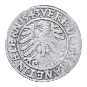 reverse: GERMANIA SLESIA-LIEGNITZ-BRIEG FEDERICO II (1480-1547) GROSCHEN 1543 AG. 2,30 GR. BB+