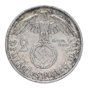 reverse: GERMANIA 2 MARK 1939 A AG. 8,03 GR. qSPL