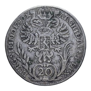 reverse: AUSTRIA MARIA TERESA (1740-1780) 20 KREUZER 1780 AG. 6,32 GR. qBB/BB