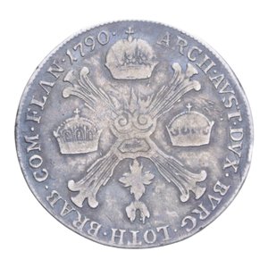 reverse: AUSTRIA GIUSEPPE II D ASBURGO LORENA (1780-1790) QUARTO DI KRONENTALER 1790 AG. 7,09 GR. MB-BB/qBB 
