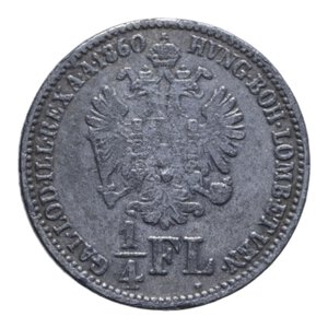 reverse: AUSTRIA FRANCESCO GIUSEPPE (1848-1916) 1/4 DI FIORINO 1860  4,00 GR. BB (FALSO D EPOCA)