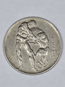 obverse: ALBANIA. 1/2 LEK 1926 C 24MM/5,91GR BB.